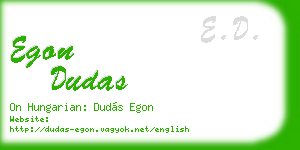 egon dudas business card
